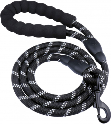Lesa pentru caini Zola® reflectorizanta maner cu spuma neagra 3M 