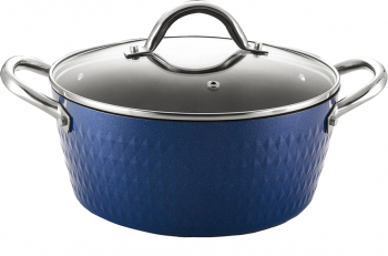 Oala cu capac Zilan ZLN9600 diamond cu baza de inductie ceramica si inox usor de spalat 20 cm 2.1L 