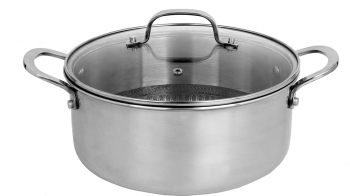 Oala Zilan ZLN9648 cu capac tri-ply inox antiaderent protectie la zgarieturi usor de spalat 24 cm 4.3L 