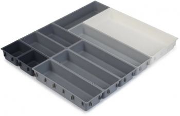 Organizator de tacamuri pentru sertar UBX 10 recipiente plastic gri