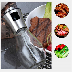 Pulverizator spray pentru ulei/otet Zola® din sticla reutilizabil 200 ml 26x7 cm argintiu 