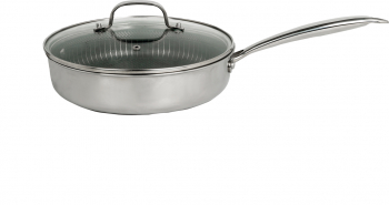 Tigaie inalta Zilan ZLN9679 cu capac tri-ply inox antiaderent protectie la zgarieturi usor de spalat 26 cm 3.2L 