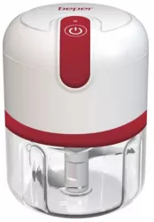 Tocator USB portabil Beper P102ROB050 Li-Ion 1500 mAh 30W 250ml 3 cutite Puls Transparent/Alb 