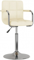 vidaXL Scaun de bar crem material textil 