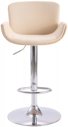 vidaXL Scaun de bar crem piele ecologica 