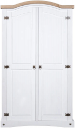 vidaXL Sifonier alb lemn de pin mexican 2 usi gama Corona 