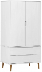 vidaXL Sifonier MOLDE alb 90x55x175 cm lemn masiv de pin 