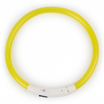 Zgarda cu LED Zola® pentru caini/pisici incarcare prin USB 3 moduri de iluminare din cauciuc rezistenta la apa lungime 55 cm ab 