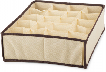 Organizator pentru sertare Zola® cu 16 compartimente crem/maro 38x28x10 cm 