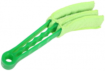 Perie din microfibra pentru curatare jaluzelelor Zola® plastic si microfibra 20.5 cm verde