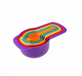 Set 6 cupe pentru masurare Zola® din plastic multicolore dimensiuni diferite 