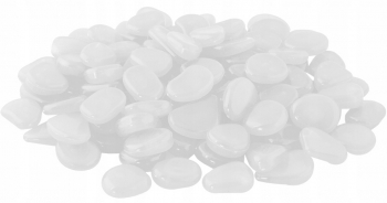 Set pietre decorative Zola® fosforescente 100 bucati albe dimensiune 2-3 cm 