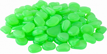 Set pietre decorative Zola® fosforescente 100 bucati verde dimensiune 2-3 cm 