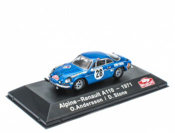 Macheta auto Alpine-Renault A110 - 1971 O. Andersson / D.Stone - ATLAS Editions Collection 1 43 