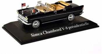 Macheta auto Simca Chambord Presidential V-8 AB-P Visit of the Kennedy Charles de Gaulle 1961 1 43 