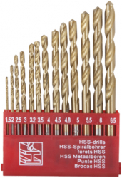 Set 13 burghie EVOTOOLS metal hss titanat 1.5-6.5 mm 