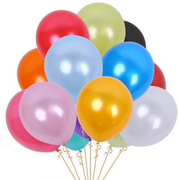 Set 25 de baloane multicolore Zola® din latex rezistent diametru 33 cm culori pastelate 