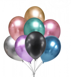 Set 5 baloane Zola® pentru copii diferite culori metalizate 30 cm 