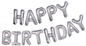 Set baloane folie Zola® Auriu Happy Birthday 27X19X0.5 cm 