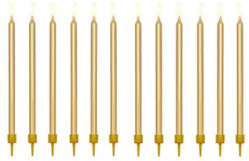 Set lumanari Zola® aurii 12 bucati 12.5 cm
