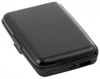 Baterie externa cu suport de carduri 1800 mAh 5 compartimente pentru carduri Gonga® Negru 
