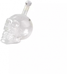 Decantor din sticla in forma de craniu Gonga® Transparent 650 ml