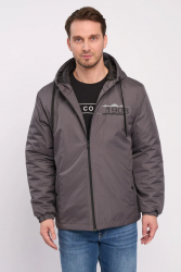 Jacheta barbat cu imprimeu si gluga Marime M Culoare ANTRACIT MARL LEE COOPER