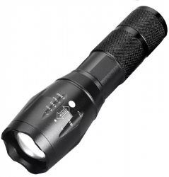 Lanterna LED tactica 13 2 x 3 5 cm Gonga® Negru 