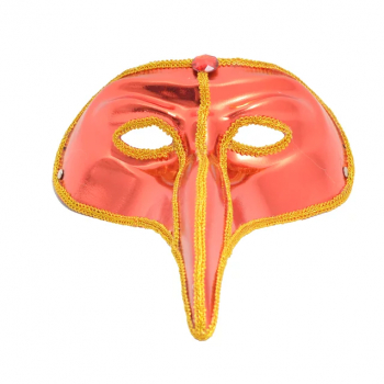 Masca carnaval venetian model Casanova Rosu/Galben 