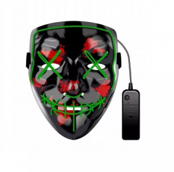 Masca Purge Horror cu LED Gonga® Verde 