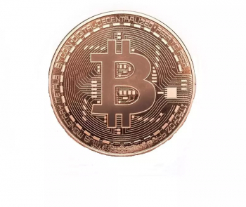 Moneda Bitcoin pentru colectionari Gonga® Roz 