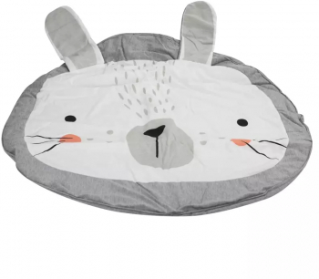 Saltea de joaca pentru bebelusi model iepuras 85 cm Gonga® Gri 