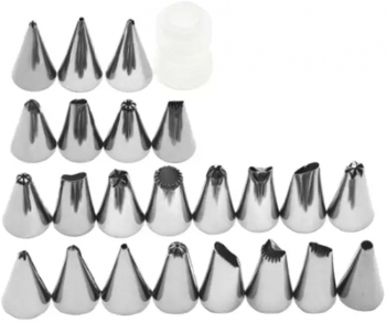 Set 24 de forme pentru ornat prajituri Gonga® Argintiu 