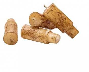 Set 4x Lumanari sub forma de dopuri de vin Gonga® Bej 