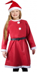 Costum copii Craciunita Zola® 75x40 cm 3 elemente rosu 