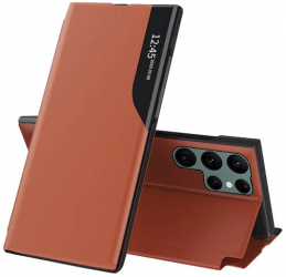 Husa Flip pentru Samsung Galaxy S22 Ultra 5G Techsuit eFold Series Portocaliu 
