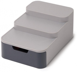 Organizaor bucatarie cu 3 nivele Zola® plastic 26x16.5x10.5 gri 