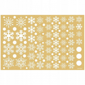 Set stickere autoadezive model Craciun Zola pentru fereastra fulgi de nea 29 elemente curatare fara urme 
