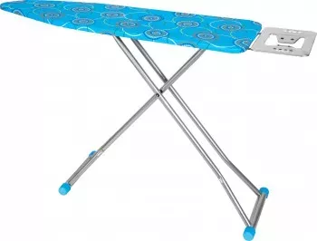 Masa de calcat GRIGIO 112 x 36 cm Blat metalic Husa bumbac multicolora 