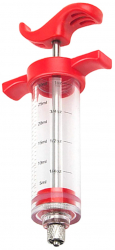Injector de sosuri pentru carne Zola® cu o capacitate de 30 ml si 3 ace diferite din otel ideal pentru orice bucatarie