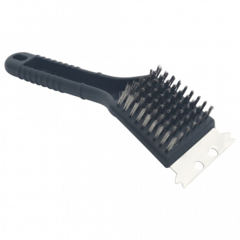 Perie pentru curatarea gratarului Zola® 2 in 1 neagra cu maner confortabil 