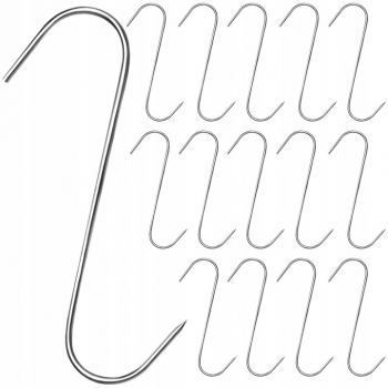 Set carlige tip S Zola 15 bucati pentru suspendat carnea 15 cm 