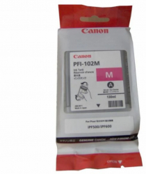 Cartus cerneala Canon PFI-102M magenta capacitate 130ml pentru Canon LP17 LP24 iPF510 iPF600 iPF605 iPF700 iPF710 iPF720 