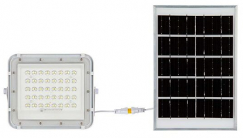 Proiector led cu incarcare solara 6 W 400 lm 6400K IP65 Aluminiu Alb