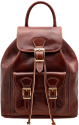 Rucsac casual dama din piele naturala vachetta coniac DR125A 