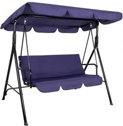 Balansoar gradina 3 locuri albastru   170x110x150 cm Cecilia 