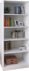 Biblioteca SKY 4 Rafturi 200x80x40 cm Culoare Alb Pal 18mm 