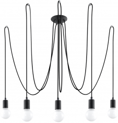 Candelabru EDISON 5 negru 