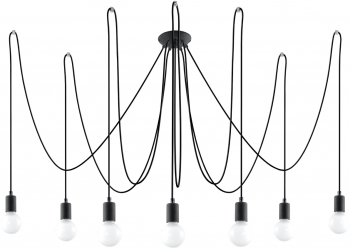 Candelabru EDISON 7 negru 