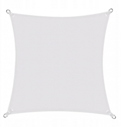 Copertina parasolar patrata inele metalice gri deschis 3x3  m Springos 
